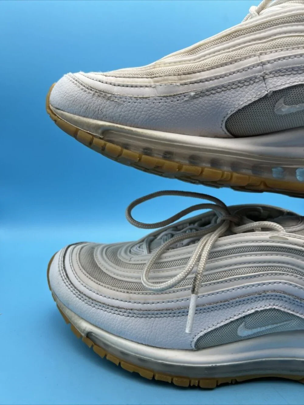 Men’s Nike Sneakers Air Max 97 ‘White / Gum’ Size 9 EUC DJ2740–100